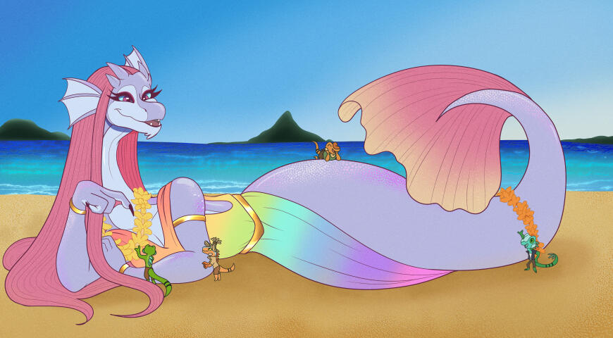 Tiamat receiving gifts from her loyal followers